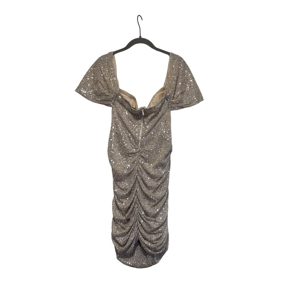 PrettyLittleThing Sequin Bardot Dress Size 12 - Picture 10 of 10